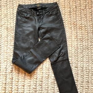 Low-Rise Black Leather Pants by Lucky Brand